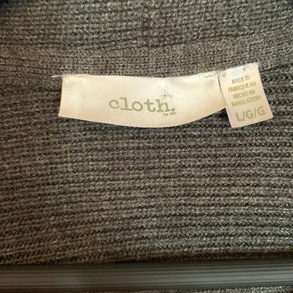 Cloth by RD Grey Waterfall Cardigan Size Large - Picture 3 of 10